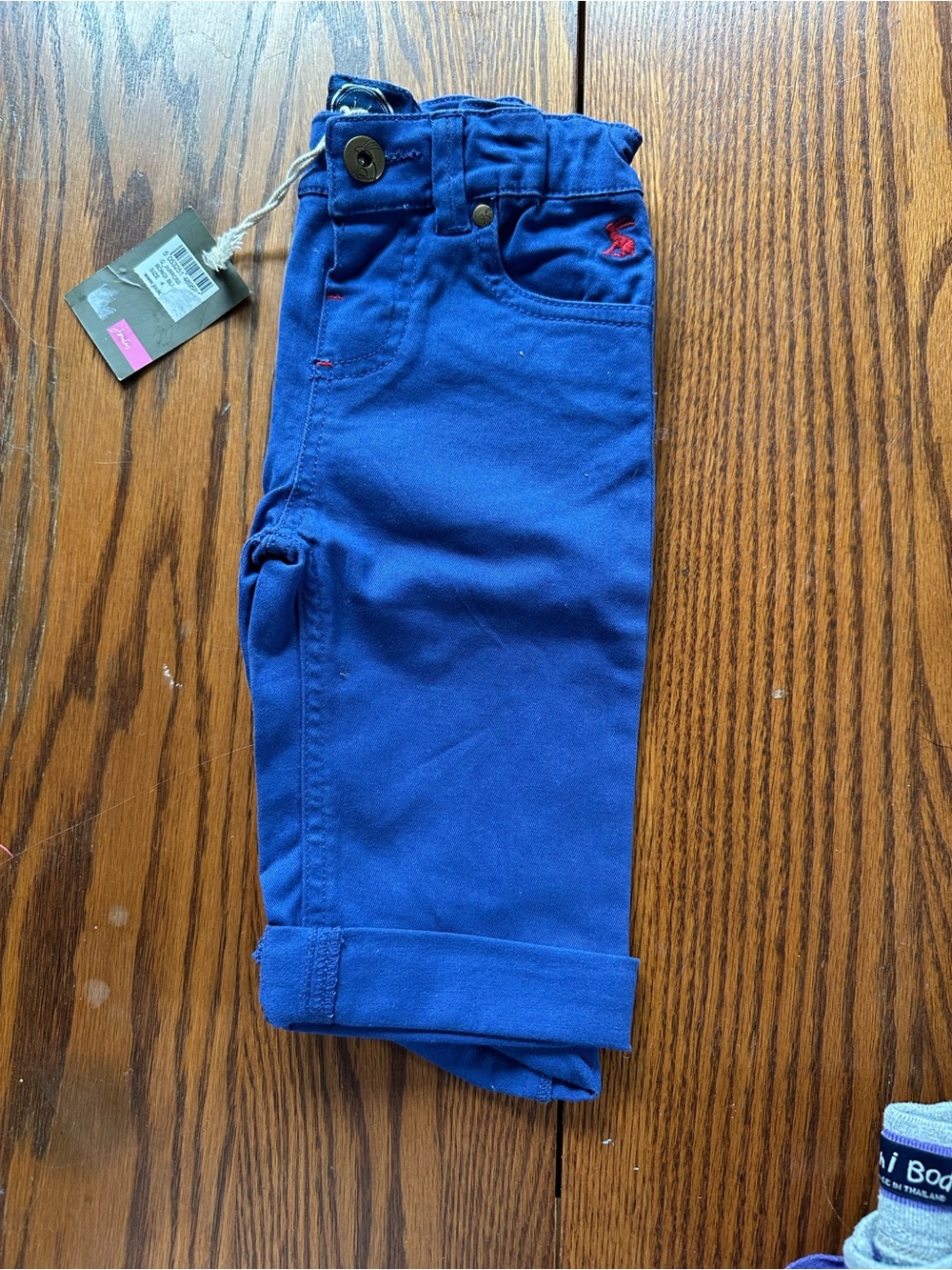 Joules :: Size 4 :: Royal Blue Kids Stretch Twill Trousers / Capris